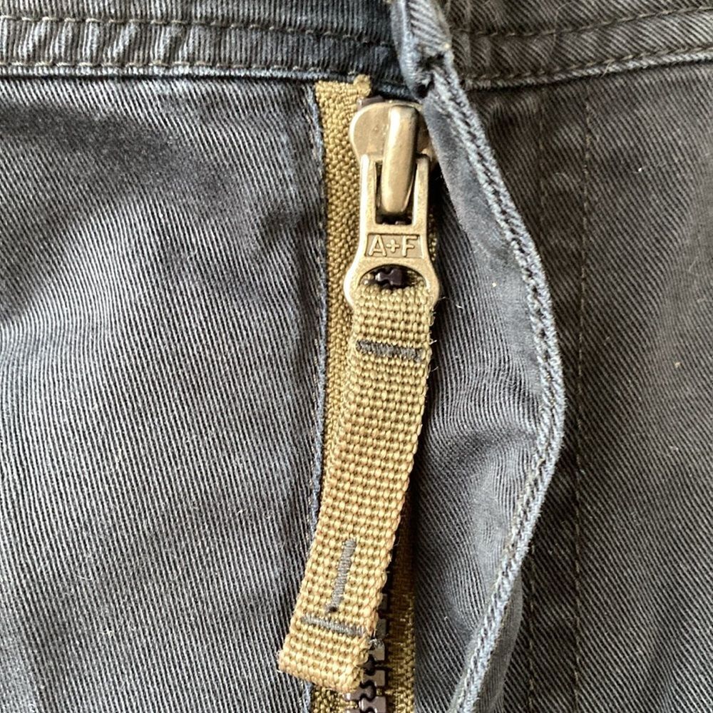 Vintage Y2k 90s Abercrombie & Fitch Dark Navy Blue Cargo Pants Sz XL - Picture 6 of 12